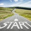 Start line on the highway disappearing into the distance concept for business planning, strategy and challenge or career path, opportunity and change
