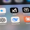 Shanghai,China-Feb.6th 2025: DeepSeek, ChatGPT, Gemini, Grok, Claude and Perplexity AI apps. Assorted AI mobile apps